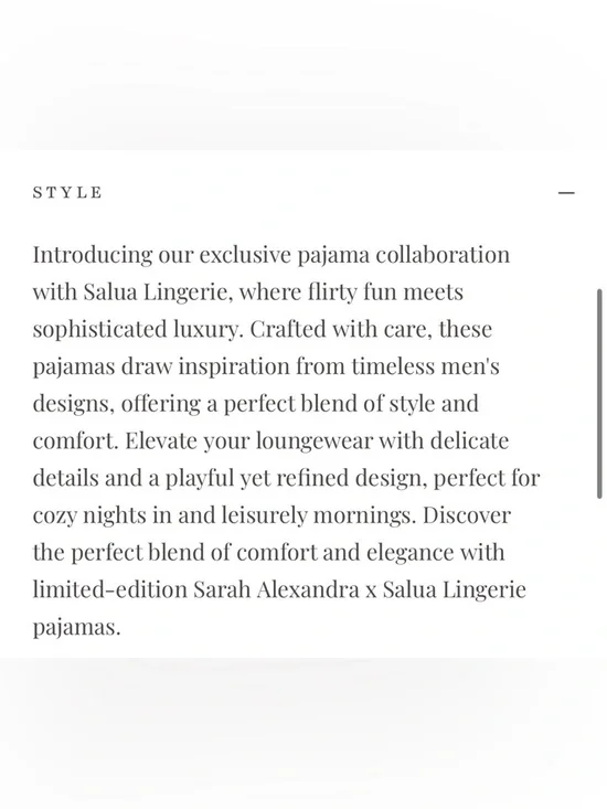 Brand new in package Sarah Alexandra x Salua Long Sleeved Pajama Set- Size M - Picture 7 of 9